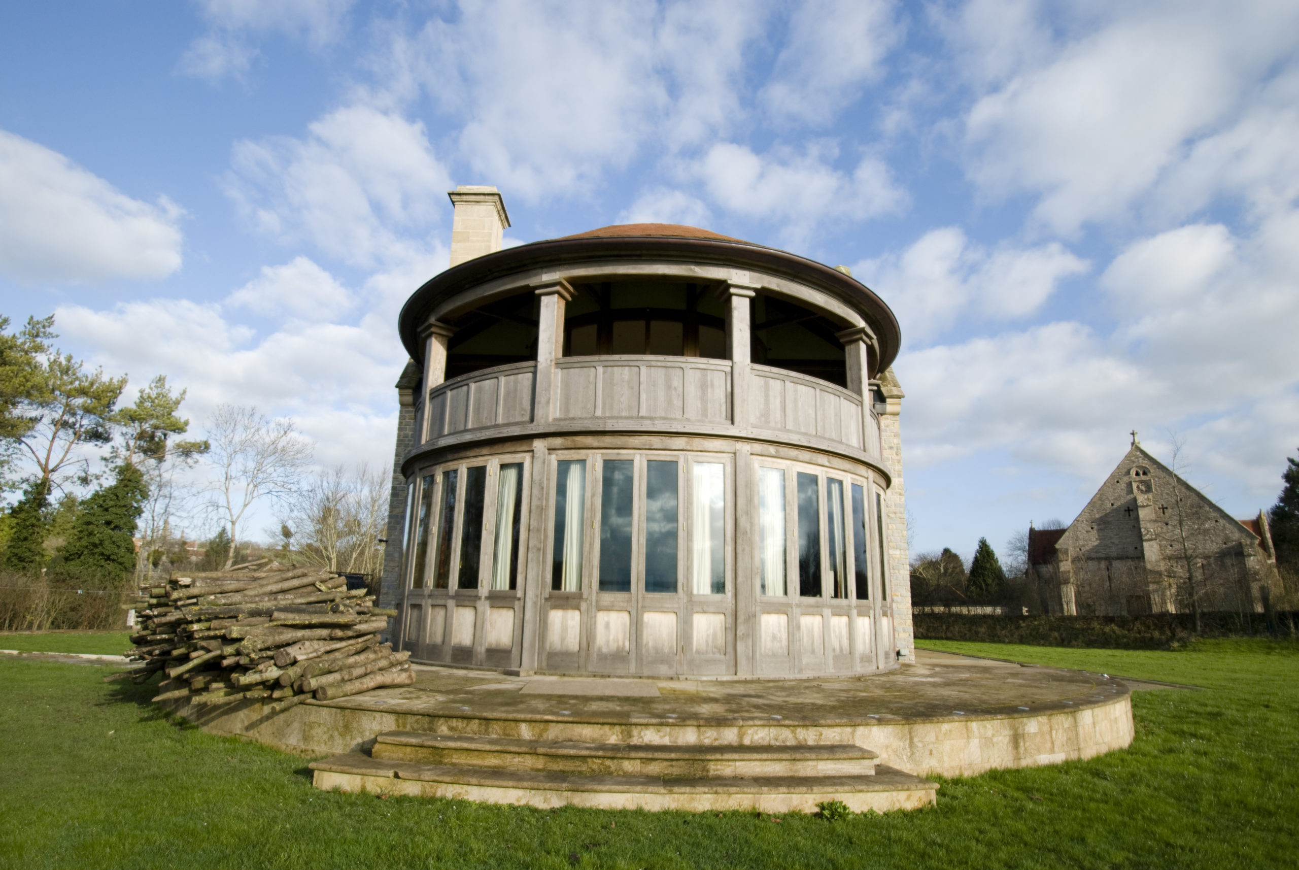 Circular oak framed period properties hand built in our South West workshops